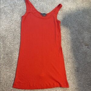 Vince Fitted Red Sleeveless Tank Top